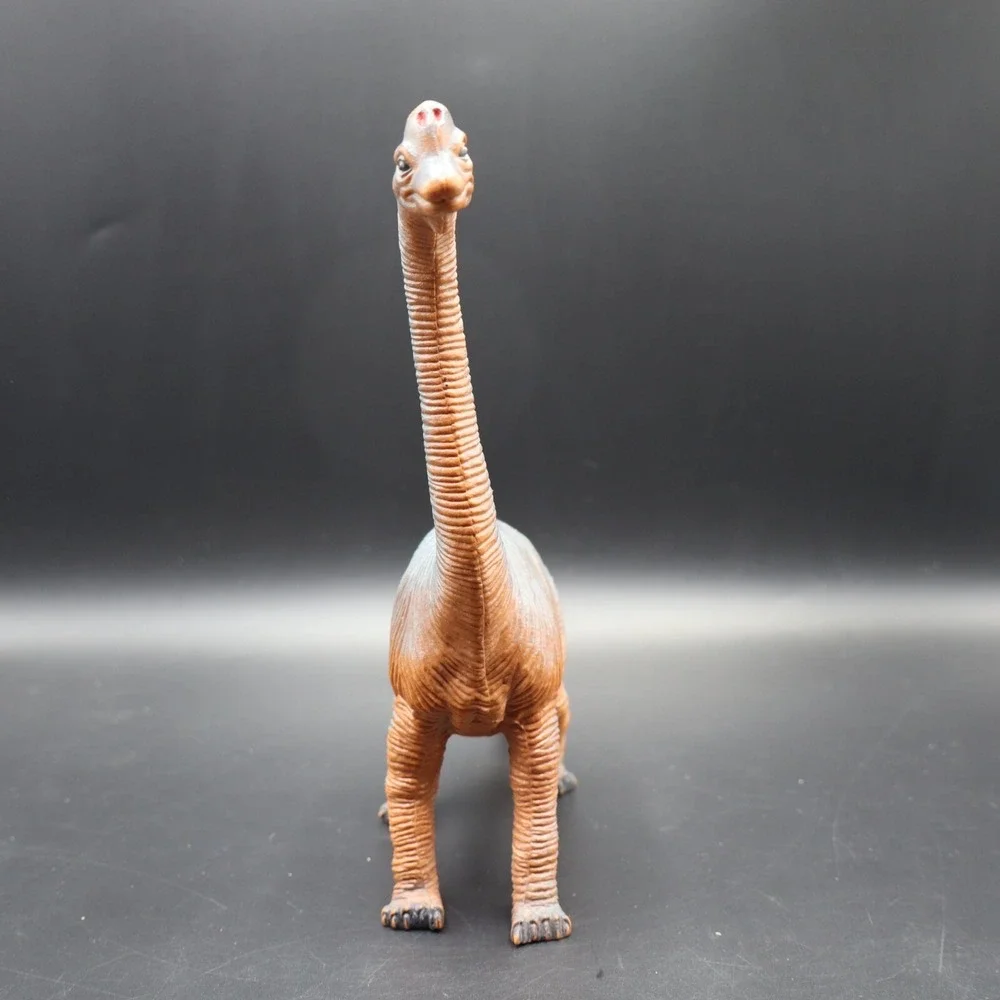Vintage Imperial Toys Brown and Grey Brachiosaurus Dinosaur Figure